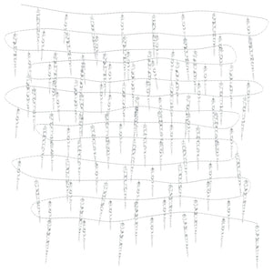 Luci Natale a Ghiacciolo 100 pz Blu in Acrilico 328619