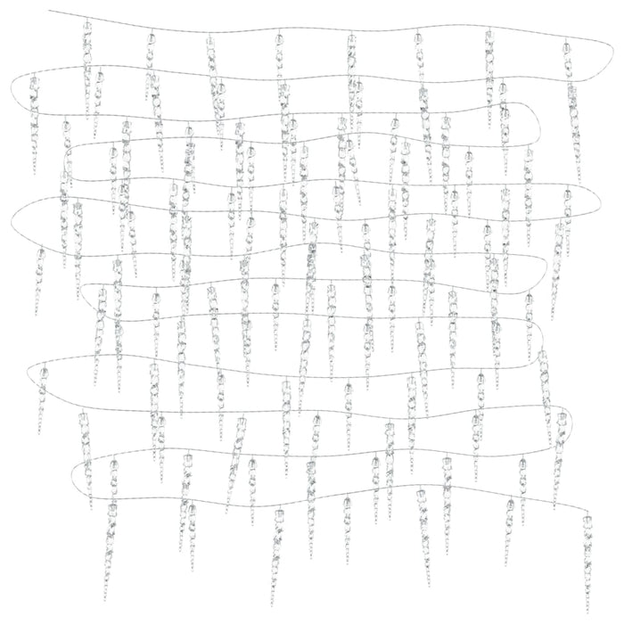 Luci Natale a Ghiacciolo 100 pz Blu in Acrilico 328619