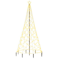 Albero di Natale con Palo in Metallo 500 LED Bianco Caldo 3 m 328623