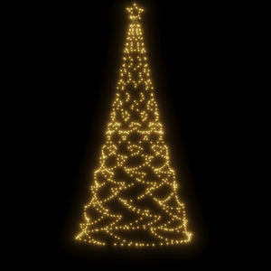Albero di Natale con Palo in Metallo 500 LED Bianco Caldo 3 m 328623