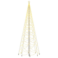 Albero di Natale con Palo in Metallo 500 LED Bianco Caldo 5 m 328632