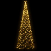 Albero di Natale con Palo in Metallo 500 LED Bianco Caldo 5 m 328632