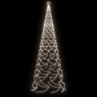 Albero di Natale con Palo in Metallo 500 LED Bianco Freddo 5 m 328634
