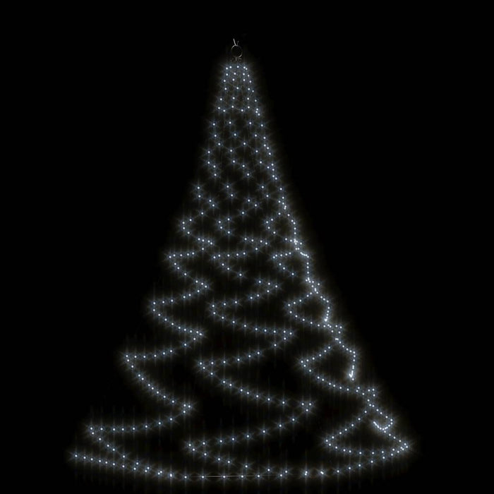 Albero da Parete con Gancio Metallico 260 LED Bianco Freddo 3 m 328641