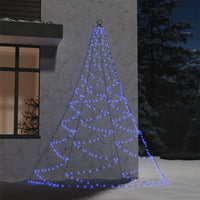 Albero da Parete con Gancio Metallico 260 LED Blu 3 m 328642