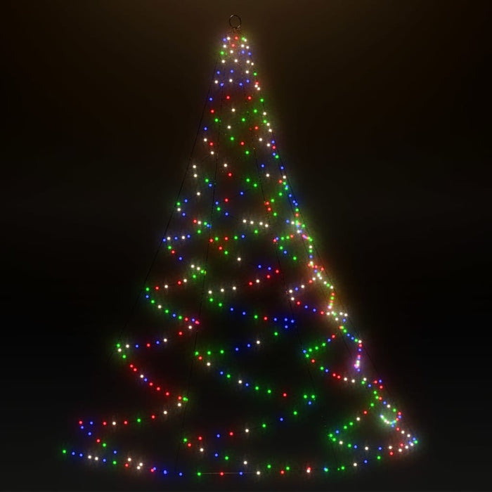 Albero da Parete con Gancio Metallico 260 LED Multicolore 3 m 328643