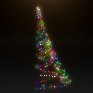 Albero da Parete con Gancio Metallico 260 LED Multicolore 3 m 328643