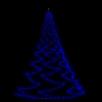 Albero da Parete con Gancio Metallico 720 LED Blu 5 m 328646