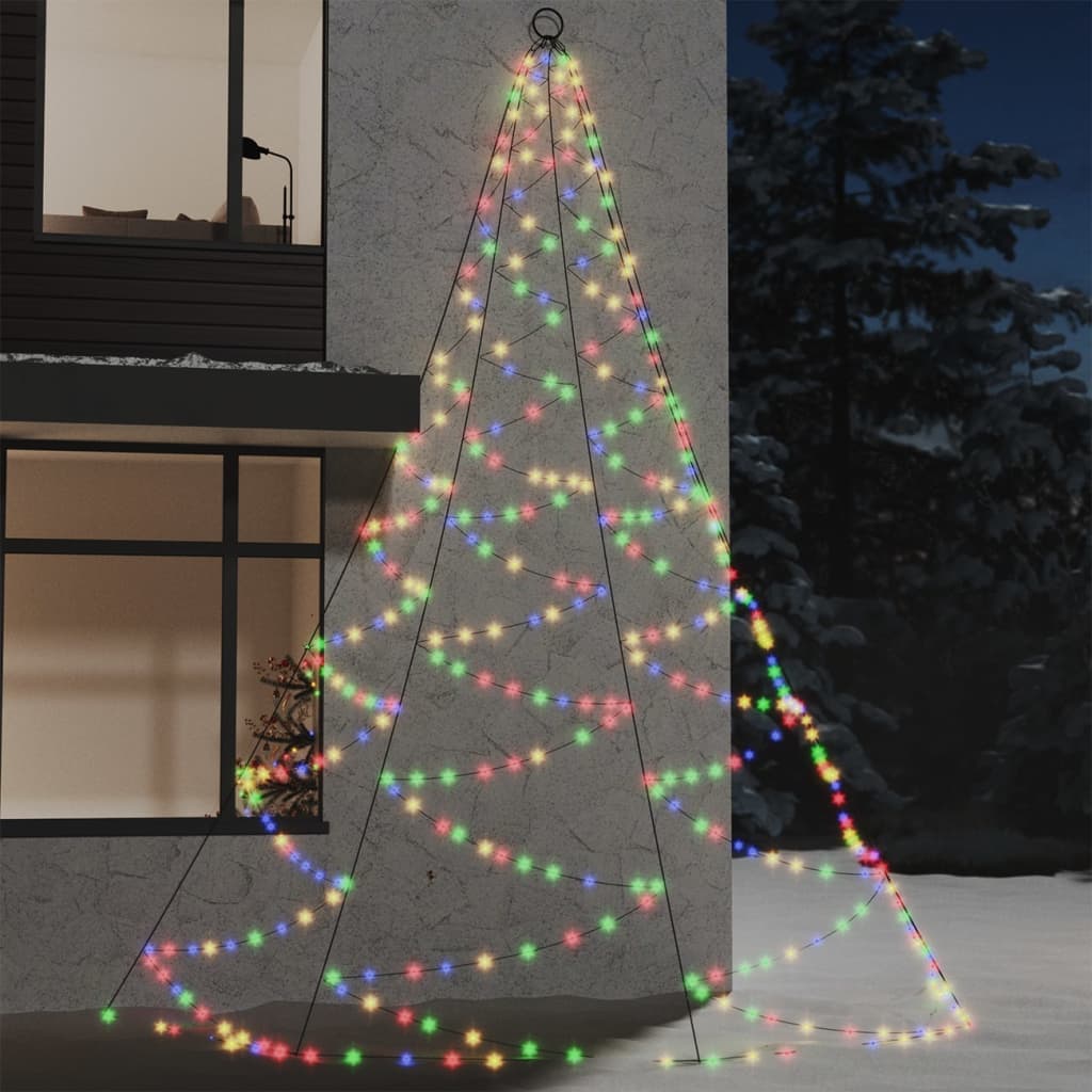 Albero da Parete con Gancio Metallico 720 LED Multicolore 5 m 328647