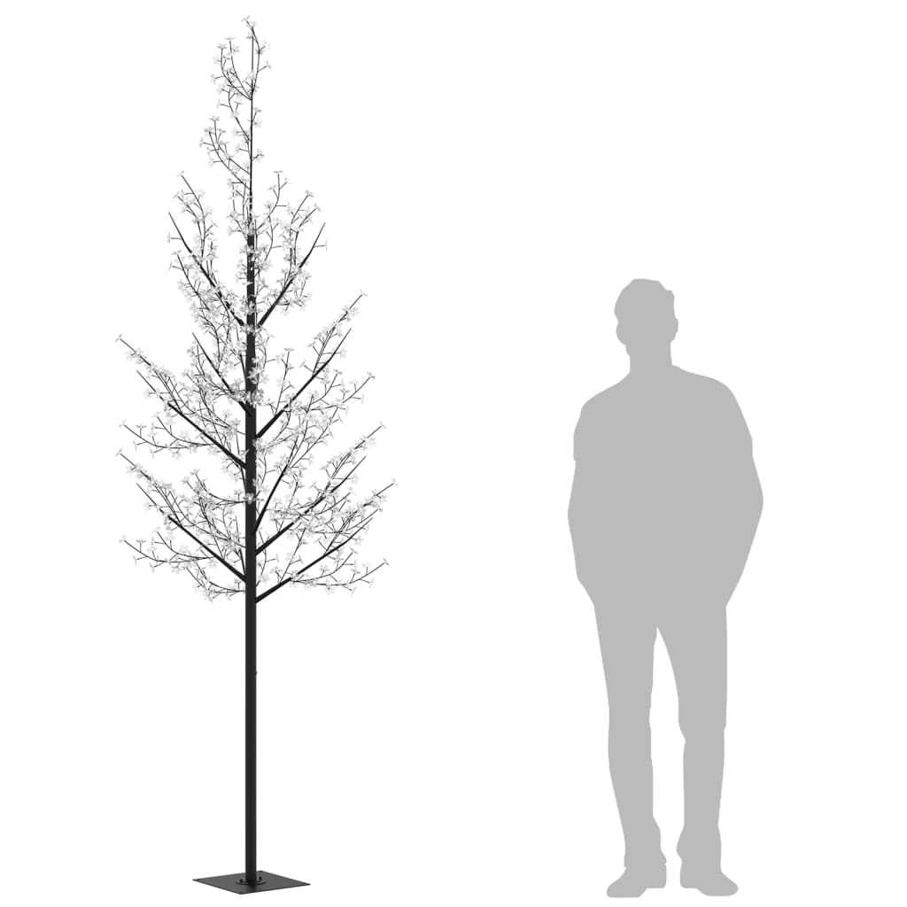 Albero di Natale 600 LED Luci Colorate Ciliegio in Fiore 300 cm 328669