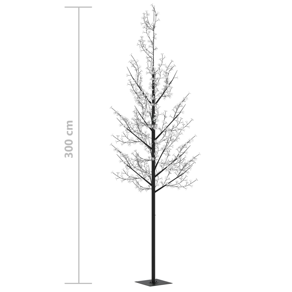 Albero di Natale 600 LED Luci Colorate Ciliegio in Fiore 300 cm 328669