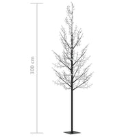 Albero di Natale 600 LED Luci Colorate Ciliegio in Fiore 300 cm 328669