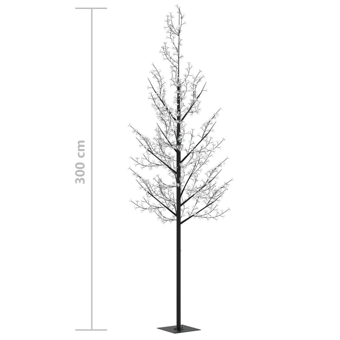 Albero di Natale 600 LED Luci Colorate Ciliegio in Fiore 300 cm 328669