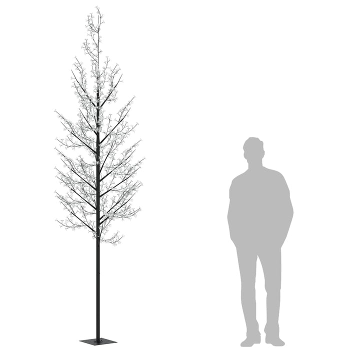 Albero di Natale 1200 LED Colorati Ciliegio in Fiore 400 cm 328670