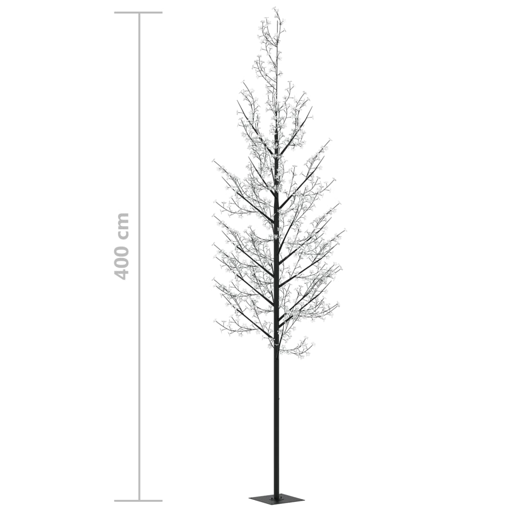 Albero di Natale 1200 LED Colorati Ciliegio in Fiore 400 cm 328670