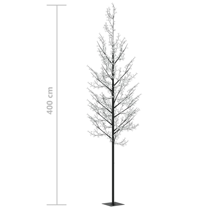 Albero di Natale 1200 LED Colorati Ciliegio in Fiore 400 cm 328670