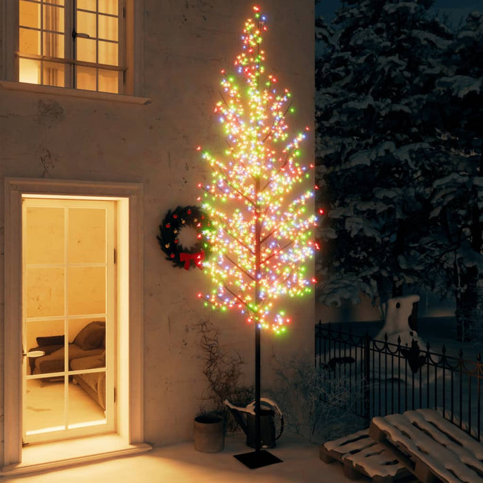 Albero di Natale 1200 LED Colorati Ciliegio in Fiore 400 cm 328670