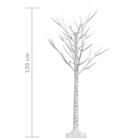Albero Natale 120 LED 1,2 m Salice Bianco Caldo Interno Esterno 328672