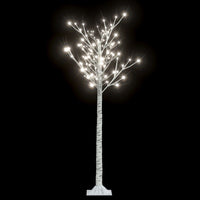 Albero Natale 140 LED 1,5 m Salice Bianco Caldo Interno Esterno 328677