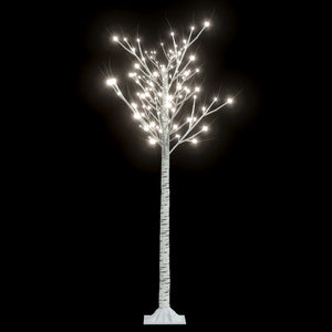 Albero Natale 140 LED 1,5 m Salice Bianco Caldo Interno Esterno 328677