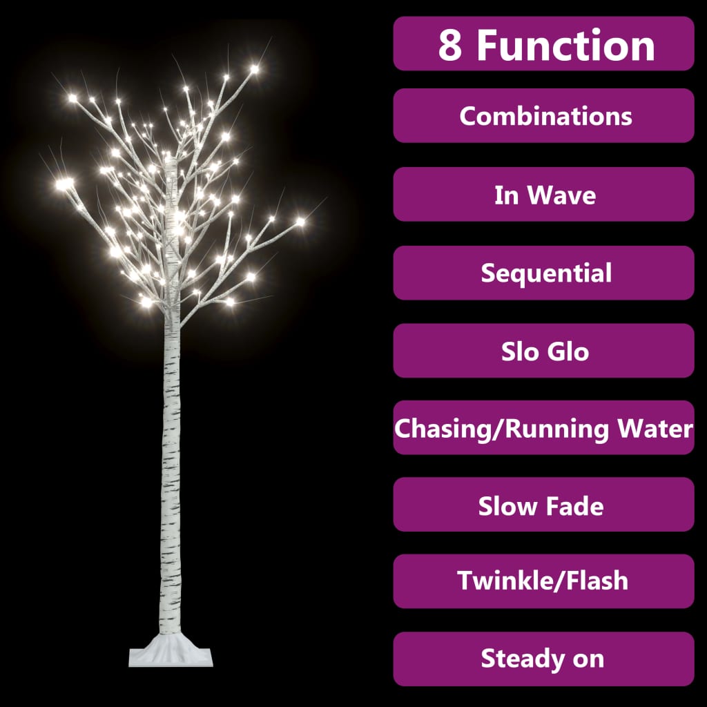 Albero Natale 140 LED 1,5 m Salice Bianco Caldo Interno Esterno 328677
