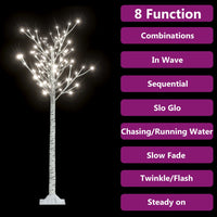 Albero Natale 140 LED 1,5 m Salice Bianco Caldo Interno Esterno 328677