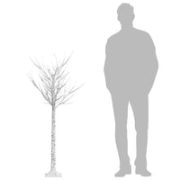 Albero Natale 140 LED 1,5 m Salice Bianco Caldo Interno Esterno 328677