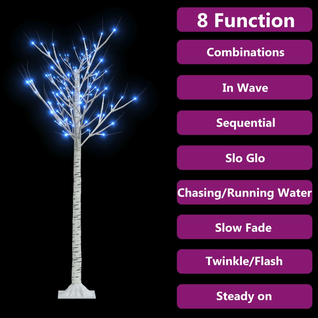 Albero Natale 140 LED 1,5 m Salice Blu Interno Esterno 328678