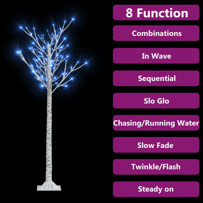 Albero Natale 140 LED 1,5 m Salice Blu Interno Esterno 328678