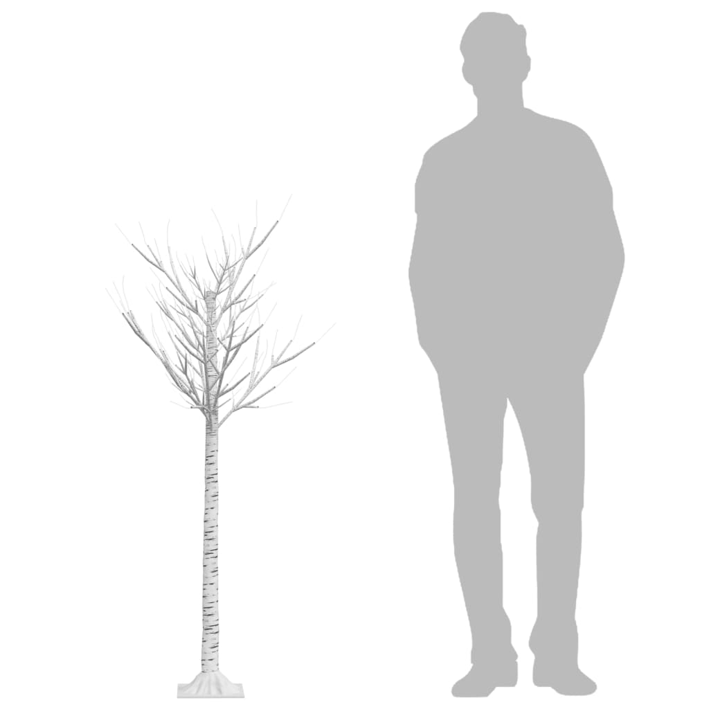 Albero Natale 140 LED 1,5 m Salice Blu Interno Esterno 328678