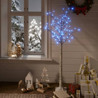 Albero Natale 140 LED 1,5 m Salice Blu Interno Esterno 328678