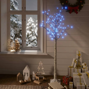 Albero Natale 140 LED 1,5 m Salice Blu Interno Esterno 328678