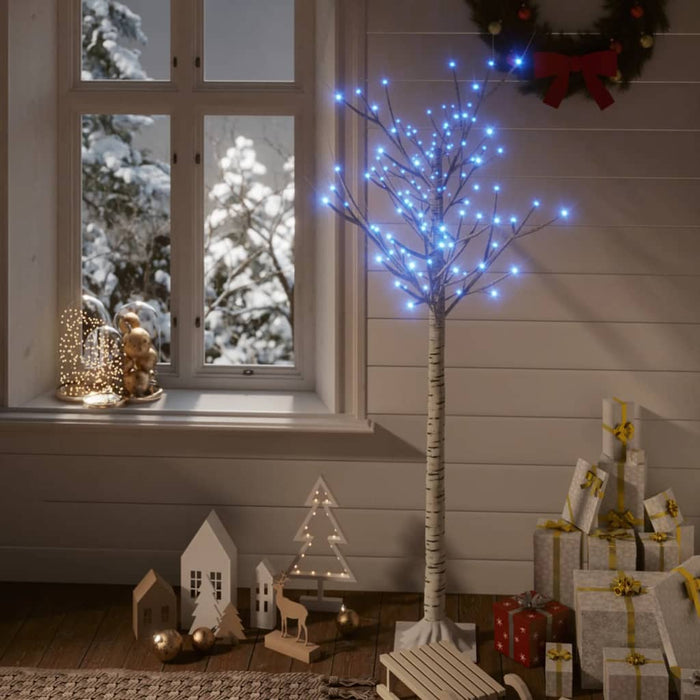 Albero Natale 140 LED 1,5 m Salice Blu Interno Esterno 328678