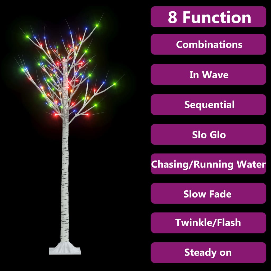 Albero Natale 140 LED 1,5 m Salice Colorato Interno Esterno 328679
