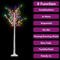 Albero Natale 140 LED 1,5 m Salice Colorato Interno Esterno 328679