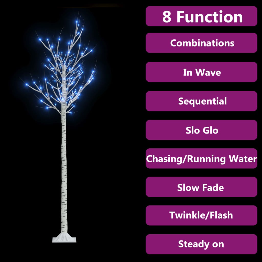 Albero Natale 180 LED 1,8 m Salice Blu Interno Esterno 328682
