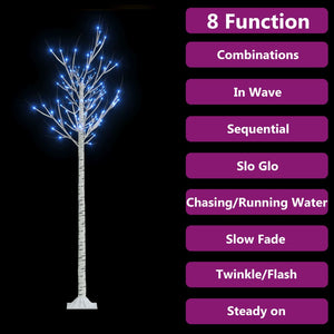 Albero Natale 180 LED 1,8 m Salice Blu Interno Esterno 328682
