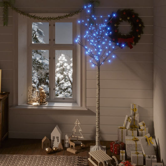 Albero Natale 180 LED 1,8 m Salice Blu Interno Esterno 328682