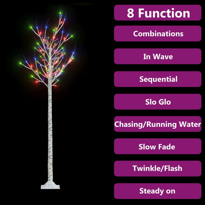 Albero Natale 180 LED 1,8 m Salice Colorato Interno Esterno 328683
