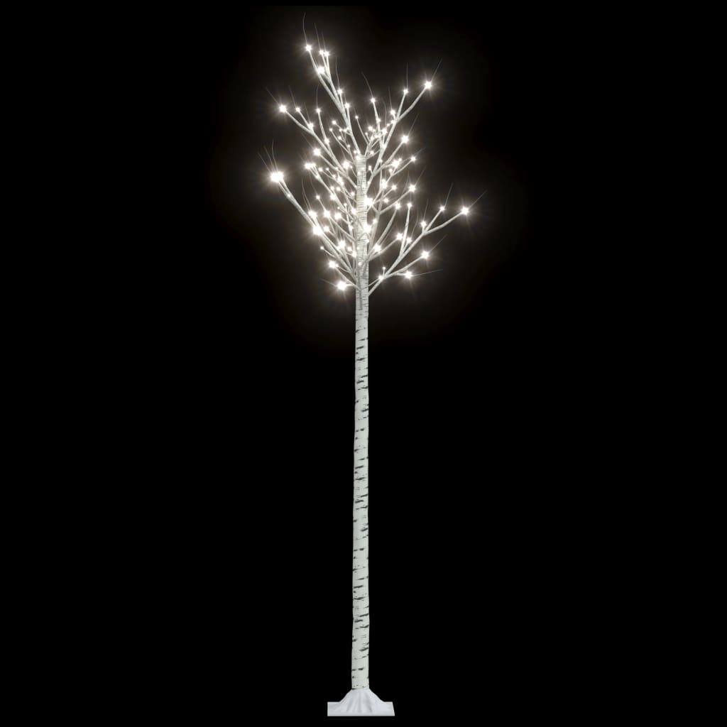 Albero Natale 200 LED 2,2m Salice Bianco Freddo Interno Esterno 328685