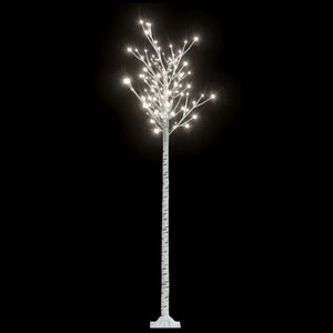 Albero Natale 200 LED 2,2m Salice Bianco Freddo Interno Esterno 328685