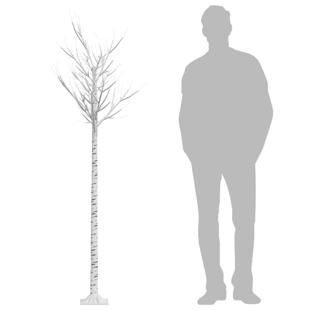 Albero Natale 200 LED 2,2 m Salice Blu Interno Esterno 328686