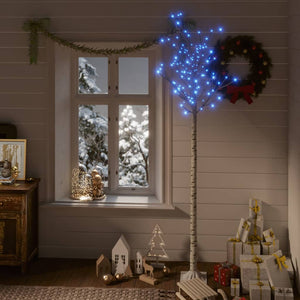 Albero Natale 200 LED 2,2 m Salice Blu Interno Esterno 328686