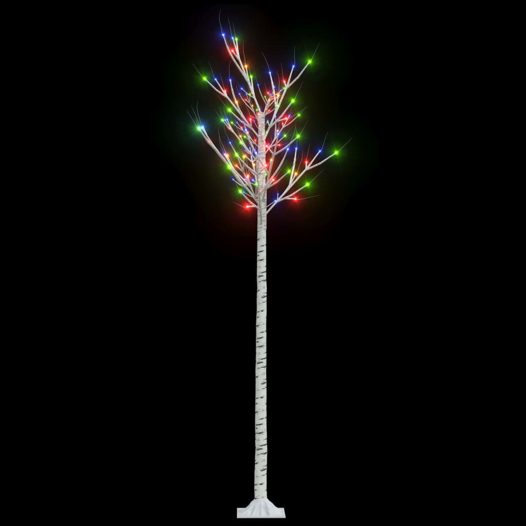 Albero Natale 200 LED 2,2 m Salice Colorato Interno Esterno 328687