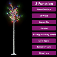 Albero Natale 200 LED 2,2 m Salice Colorato Interno Esterno 328687