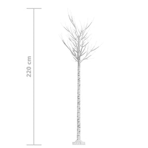 Albero Natale 200 LED 2,2 m Salice Colorato Interno Esterno 328687