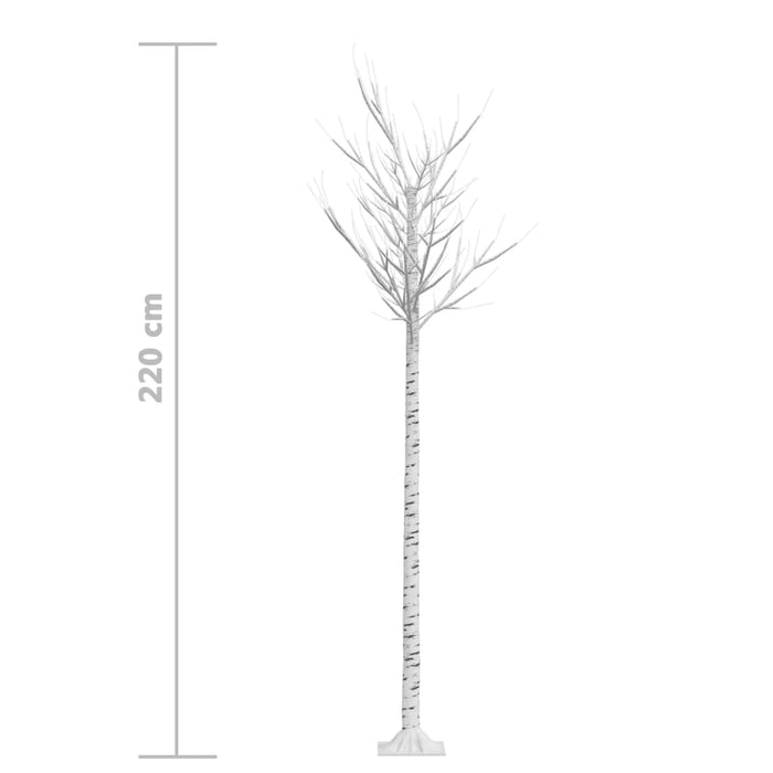 Albero Natale 200 LED 2,2 m Salice Colorato Interno Esterno 328687