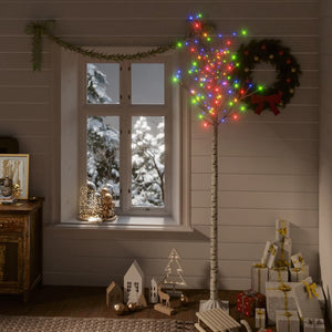 Albero Natale 200 LED 2,2 m Salice Colorato Interno Esterno 328687