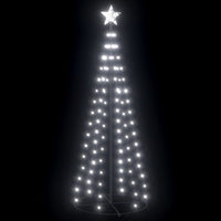 vidaXL Albero di Natale a Cono con 100 LED Bianco Freddo 70x180 cm