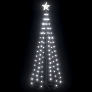 vidaXL Albero di Natale a Cono con 100 LED Bianco Freddo 70x180 cm